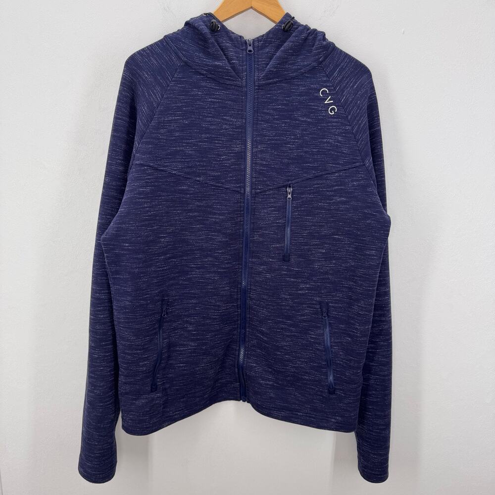 CVG Navy Rest Day Full Zip Hoodie Jacket Size Large Outdoor Comfort Athletic